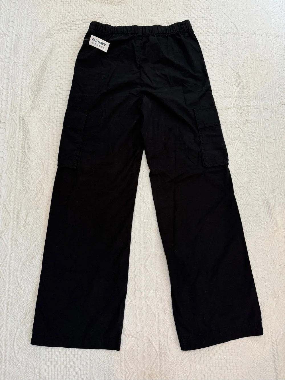 NWT Old Navy Black Cargo Pants Elastic Pants Girls XL 14 16